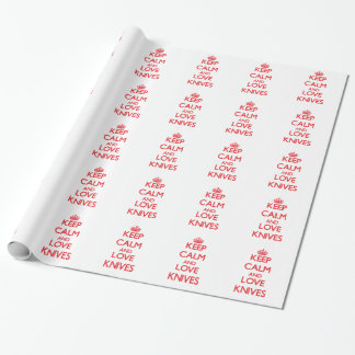 Papier Cadeau Gardez le calme et aimez les couteaux