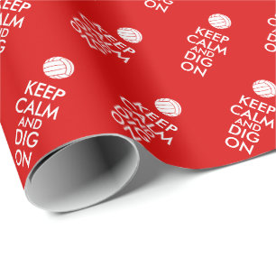 Papier Cadeau Gardez le calme et creusez sur des amants de