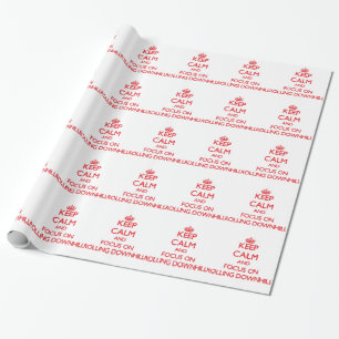 Papier Cadeau Gardez le calme et le foyer sur rouler en
