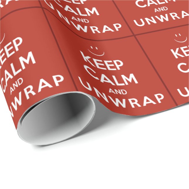 Papier Cadeau Gardez Le Calme Et Refroidissez (Coin rond)