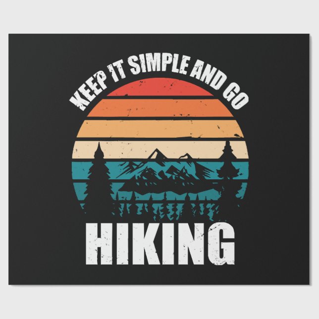 Papier Cadeau Gardez-Le Simple Et Allez Randonnée (Plat)