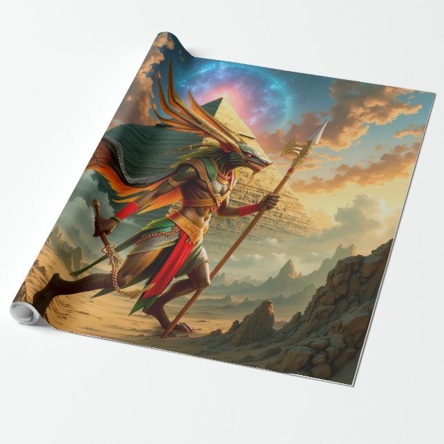 Papier Cadeau Gardien de la Porte Céleste – Anubis (Déroulé)