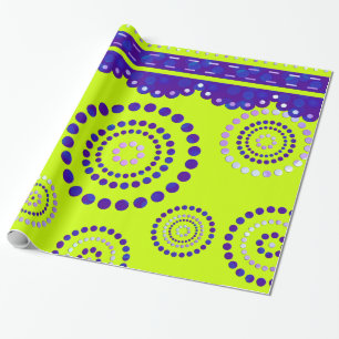 Papier Cadeau Garland ARTdeco violet bleu + votre couleur de dos