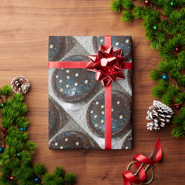 Papier Cadeau Gâteau au chocolat (Cadeau de vacances)