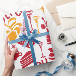 Papier Cadeau Gâteau de célébration d'anniversaire Cadeau Champa