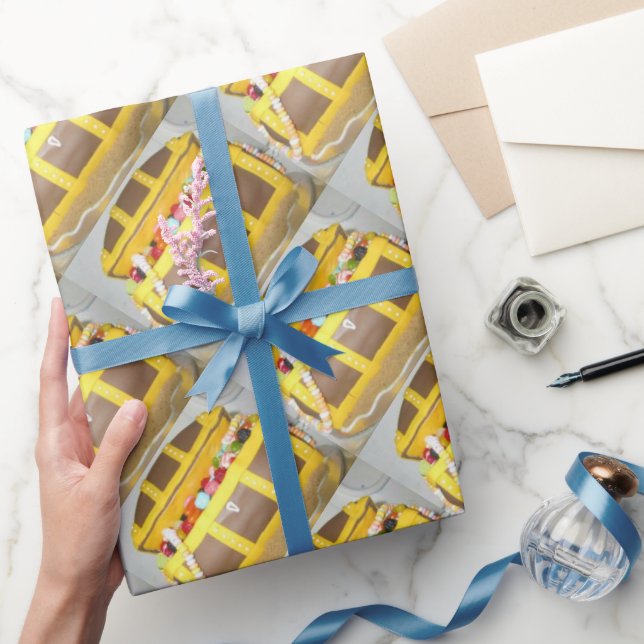 Papier Cadeau Gâteau de coffre au trésor (Cadeaux)