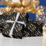 Papier Cadeau Gatsby party Gold et Black Pop Fizz Clink<br><div class="desc">Faux Gold foil Pop Fizz Clink party fournitures pour la fête de la Saint-Sylvestre de style Great Gatsby,  soirée de mariage Art déco,  1920 jeux de douche de mariée à thème.</div>
