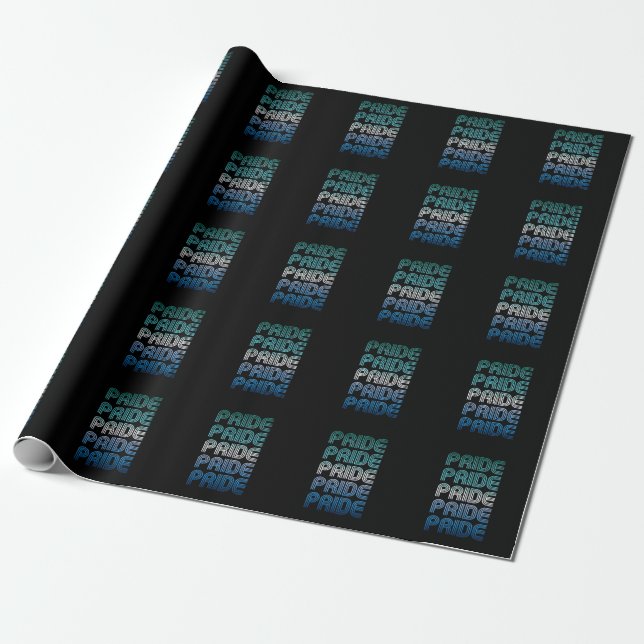 Papier Cadeau Gay masculin Rétro Fierté Fierté (Déroulé)