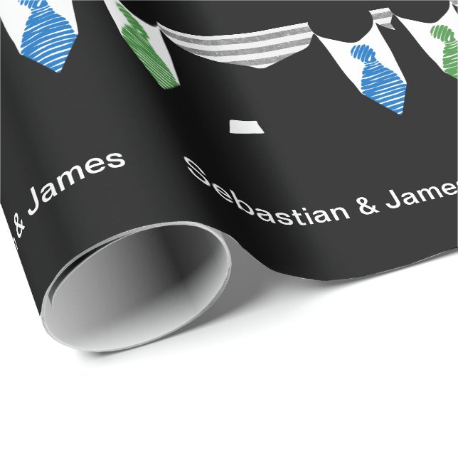 Papier Cadeau Gay pride dans Cravate Mariage (Coin rond)