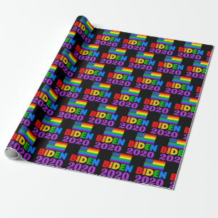 Papier Cadeau Gay pride Rainbow de Biden 2020