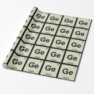 Papier Cadeau Ge - Chimie des Glaces Symbole du Tableau Périodiq