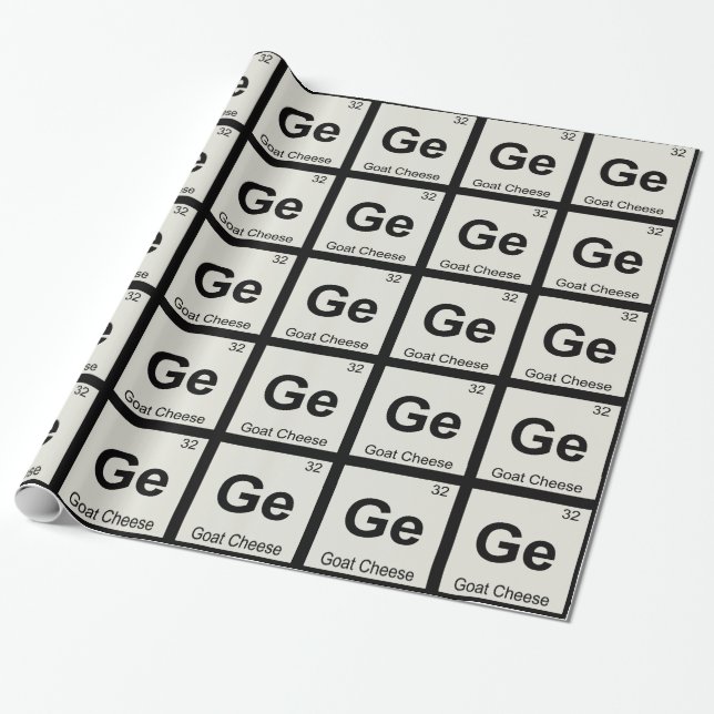 Papier Cadeau Ge - Chimie du fromage de chèvre Symbole du tablea (Déroulé)
