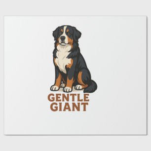 Papier Cadeau Géant doux de chien de montagne bernois.
