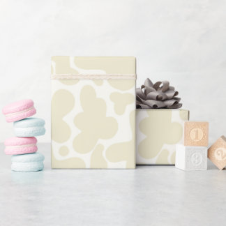 Papier Cadeau Gender Neutral Gift Wrap | Beige Cow Print
