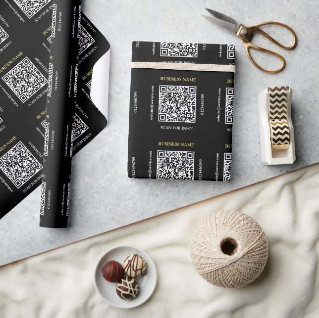 Papier Cadeau Générer un nom d'entreprise de code QR Site Web Pr (Artisanat)