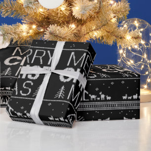 Papier Cadeau Génial Joyeux Chandail de Noël Knit Christian Jesu