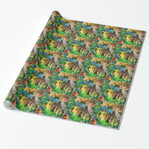 Papier Cadeau gens de la fée dans la forêt