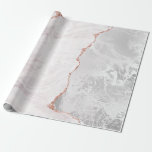 Papier Cadeau Géode doré blanc et Rose en marbre marbré à huile<br><div class="desc">Blanc & Rose Gold Agate Marbre Foil Gilded Geode Design,  avec polices Moderne et Script. Mariage tendance et chic ou papier cadeau de fête! ~ Regardez ma boutique pour voir l'ensemble de la suite mariage pour ce design!</div>