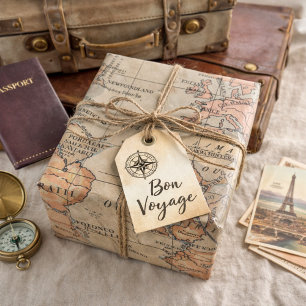 Papier Cadeau Géographie de la carte mondiale 