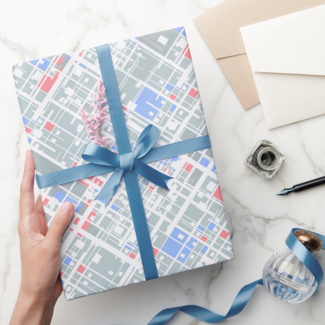 Papier Cadeau Géométrie abstraite moderne. (Cadeaux)