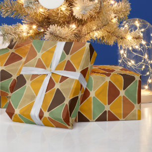 Papier Cadeau Géométrie Colorée Minimaliste – Motif Frais et Élé