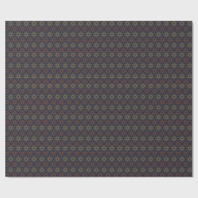 Papier Cadeau Géométrie de Duo de Minuit (Plat)
