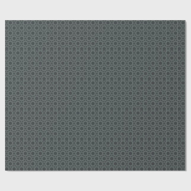 Papier Cadeau Géométrie de grès céladon (Plat)