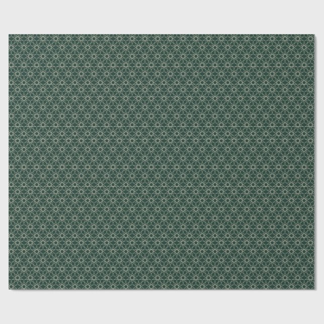 Papier Cadeau Géométrie d'os en malachite (Plat)