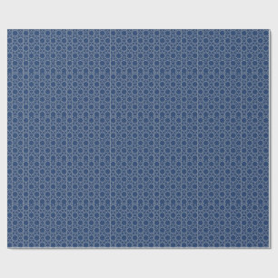 Papier Cadeau Géométrie Lapis Ivory