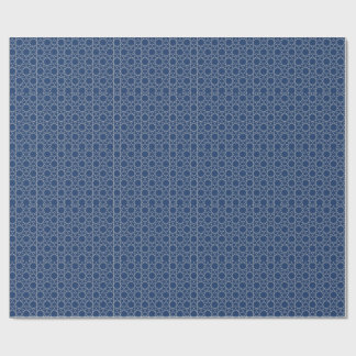 Papier Cadeau Géométrie Lapis Ivory