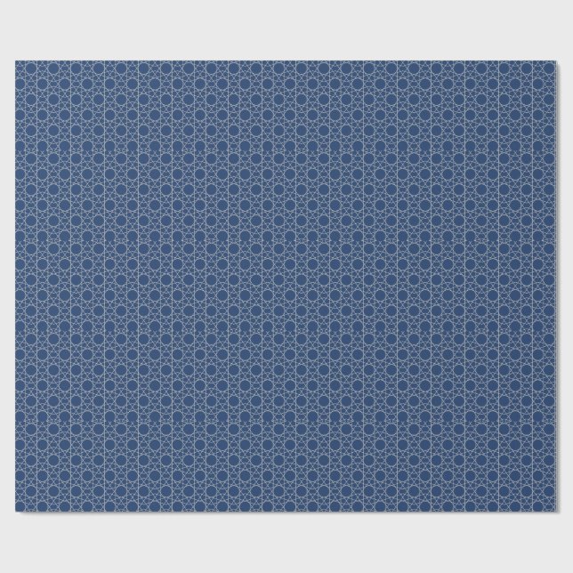Papier Cadeau Géométrie Lapis Ivory (Plat)