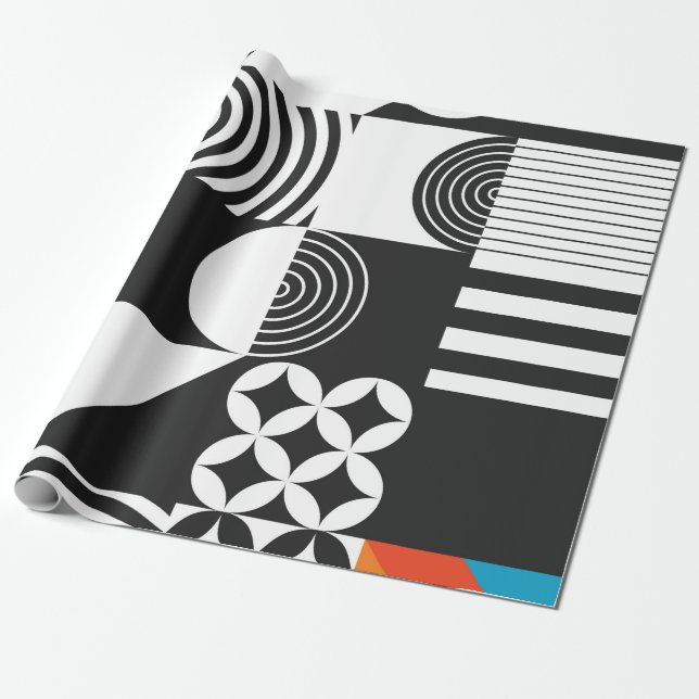 Papier Cadeau Géométrie moderne de style scandinave (Déroulé)