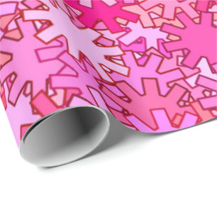 Papier Cadeau Géométrie moderne, Fuchsia et rose
