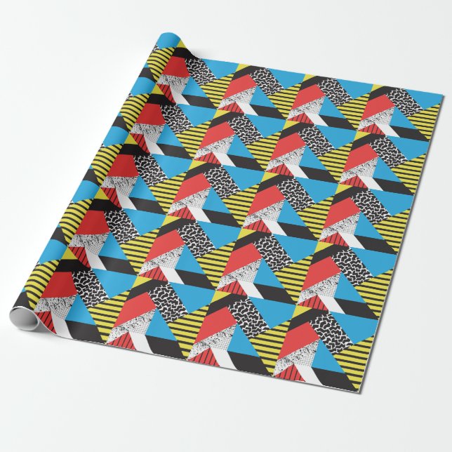 Papier Cadeau Géométrie moderne : Style Abstrait sans couture (Déroulé)