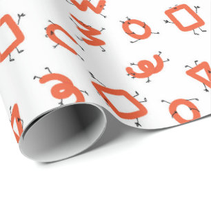 Papier Cadeau Géométrie simple alphabet ludique enfant en bas âg