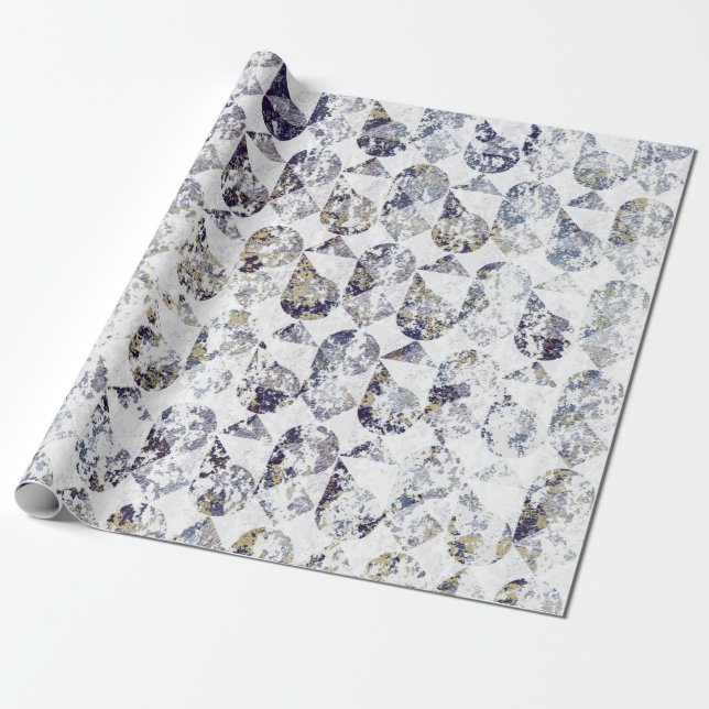 Papier Cadeau Géométrie texture répétition motif classique abstr (Déroulé)