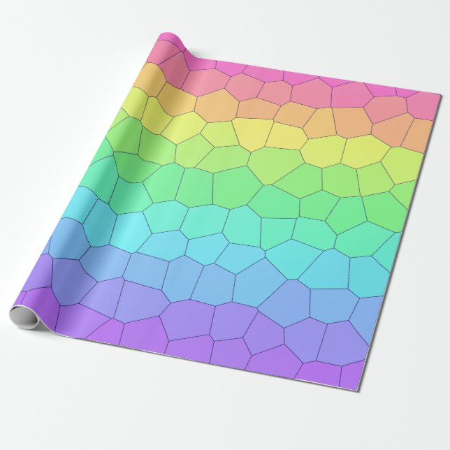 Papier cadeau Géométries Arc-en-ciel (Déroulé)