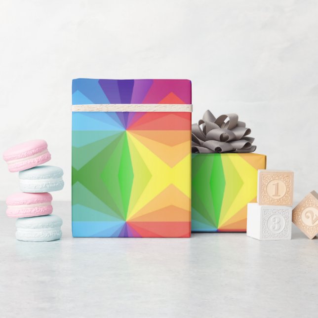 Papier Cadeau Géométrique colorée (Baby Shower)