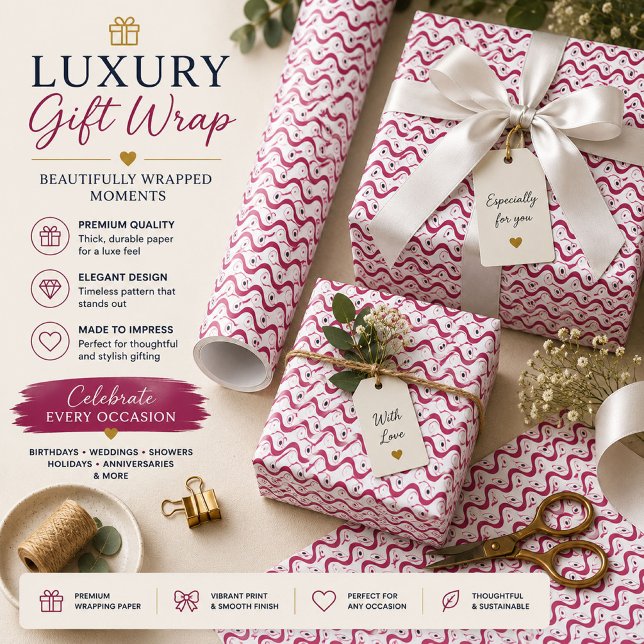 Papier cadeau géométrique rose (Créateur téléchargé)