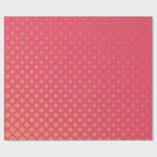 Papier cadeau géométrique rose et jaune
