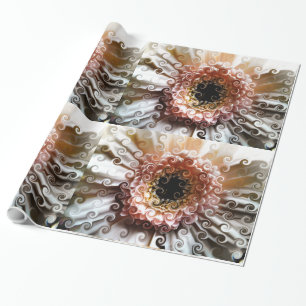 PAPIER CADEAU GERBERA MARGUERITE