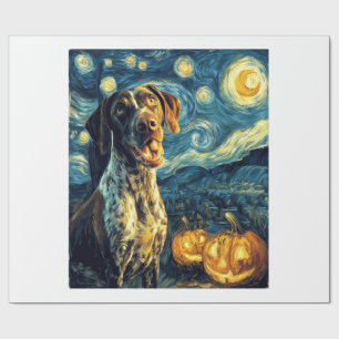 Papier Cadeau German Shorthaired Pointer 2 Chien Mignon Hallowee