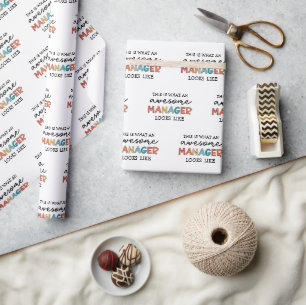 Papier Cadeau Gestionnaire Rétro Incroyable Drôle
