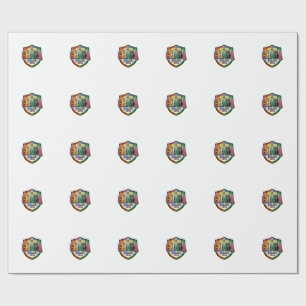 Papier Cadeau Ghana Football 2026 Football Gras Pays Typographie