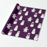 Papier Cadeau gift wrap Wrapping Paper purple snowman Christmas<br><div class="desc">Style, Individualize & Personalize almost anything that comes mind. Customize your whole world With A Wide Variety of Unique Zazzle Products to Choose from. Find Or Create those one-of-a-kind gifts you just cant find anywhere else. Merchandising in Unique Customizable Apparel & Unique Home Decor and much more. Inspired by the...</div>