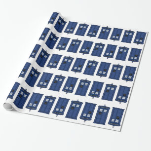 Papier Cadeau Giftwrap bleu de geek de boîte de POLICE
