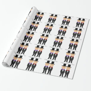 Papier Cadeau Giftwrap Mariage Gay Deux Chambres