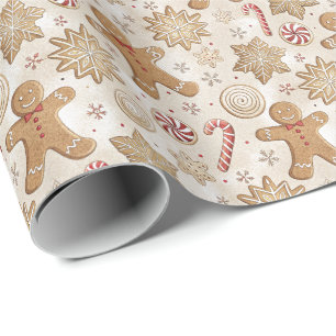 Papier Cadeau Gingerbread Cookie Christmas