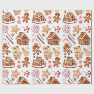 Papier Cadeau Gingerbread Cookies Candyland