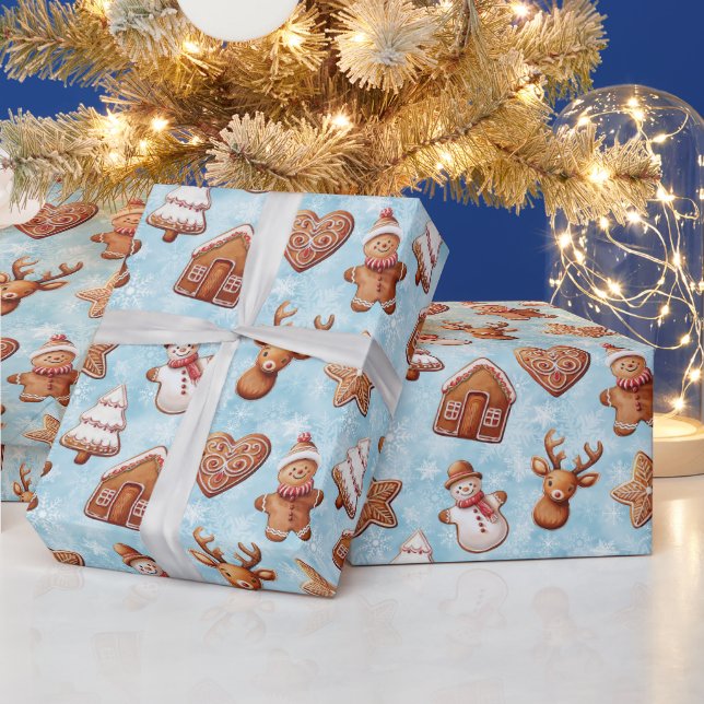 Papier Cadeau Gingerbread Cookies Noël (Vacances)